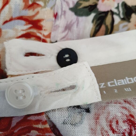 LIZ CLAIBORNE | Linen Blend Floral A-Line Mini Skirt Colorful  Sz 10 - Picture 16 of 16